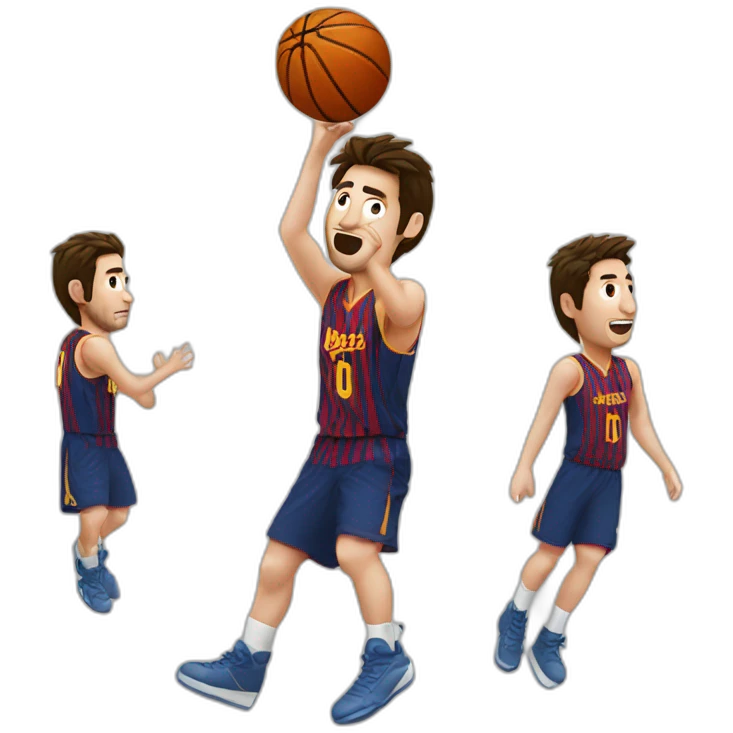 Messi play basketball emoji