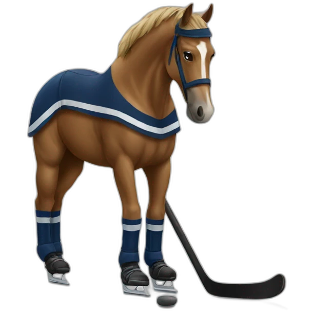 Horse hockey emoji