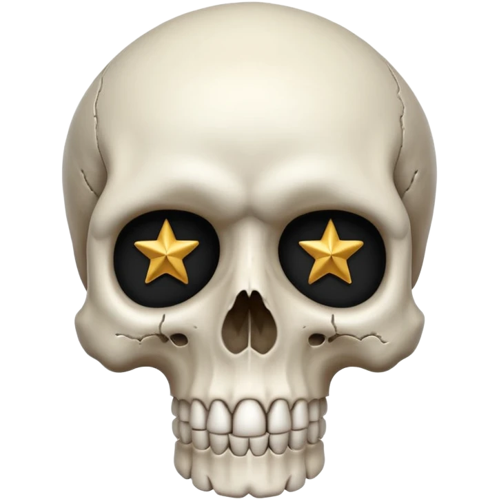 Skull with stars in the eyes emoji