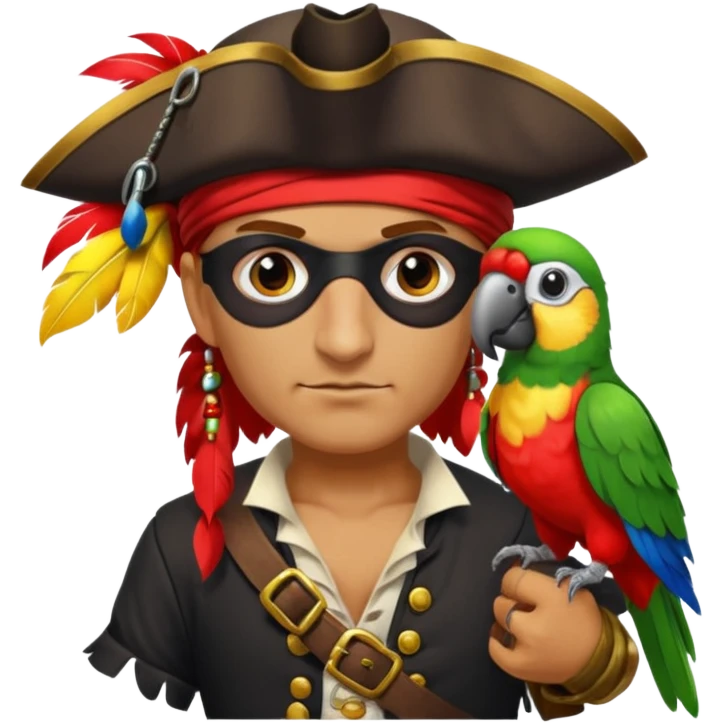 pirate and parrot emoji