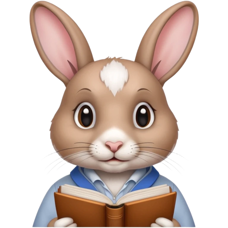 rabbit studying langage emoji