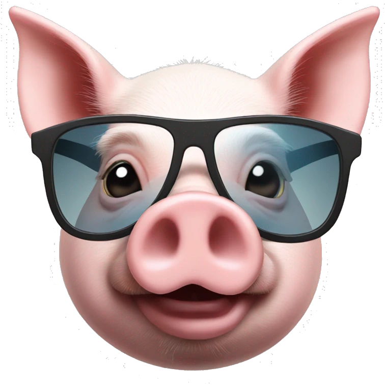 Pig in sunglasses emoji