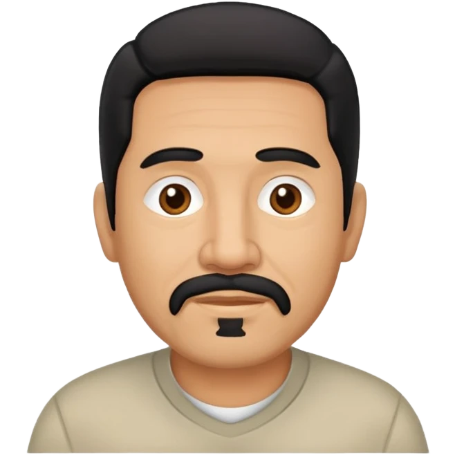 older hispanic man black hair gotee emoji