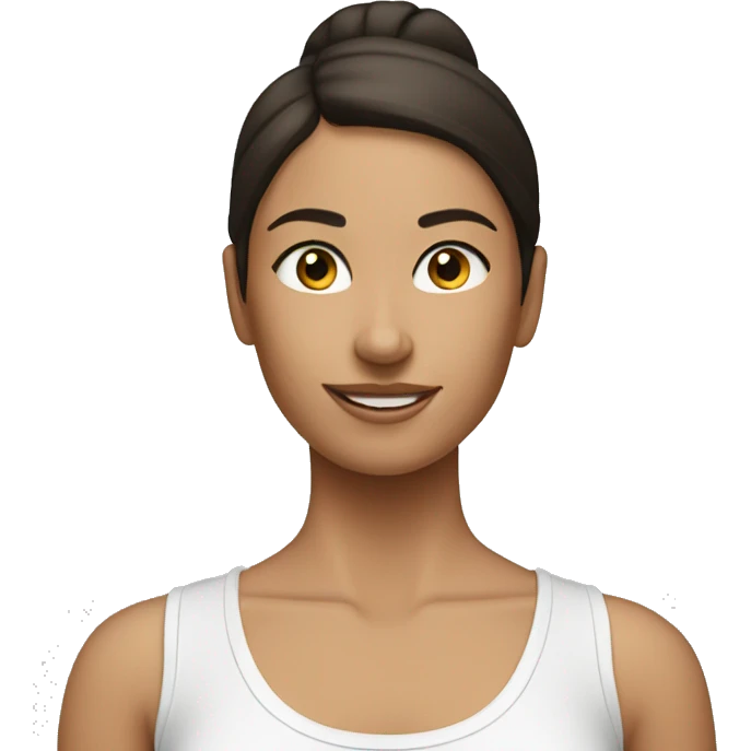 Pilates brunette girl emoji