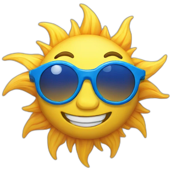 Blue dragons sun glasses emoji