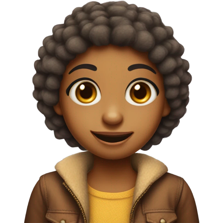 Funny monkey girl emoji