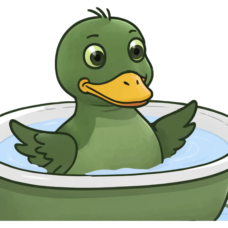 Duck in the bath emoji