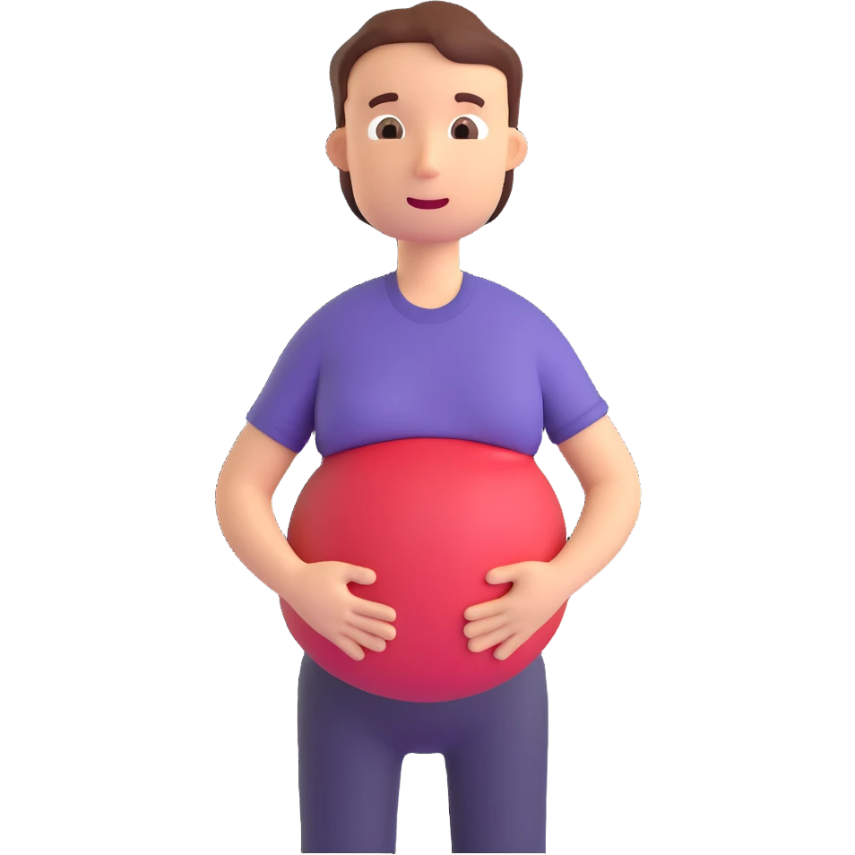 A person with stomach ache emoji