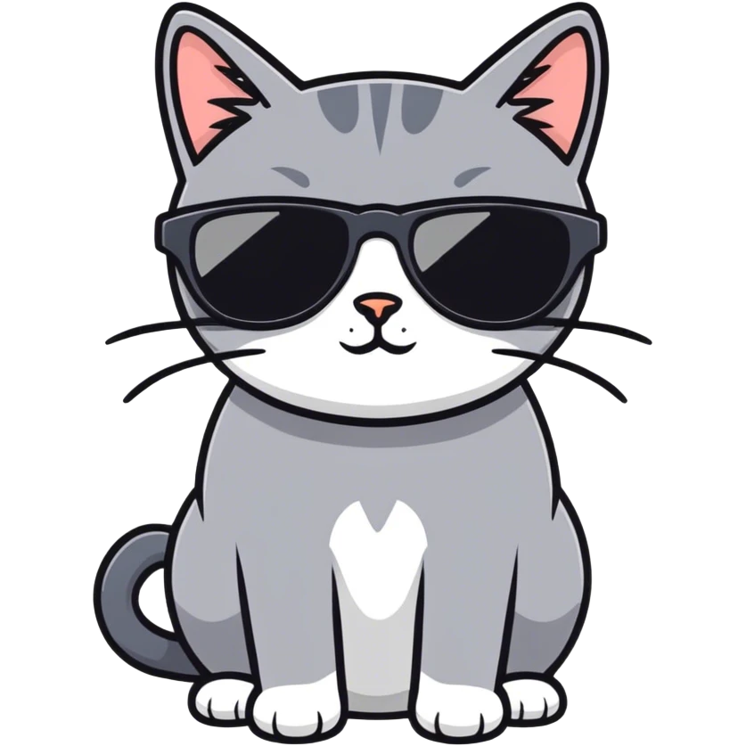 Cat with sunglasses emoji