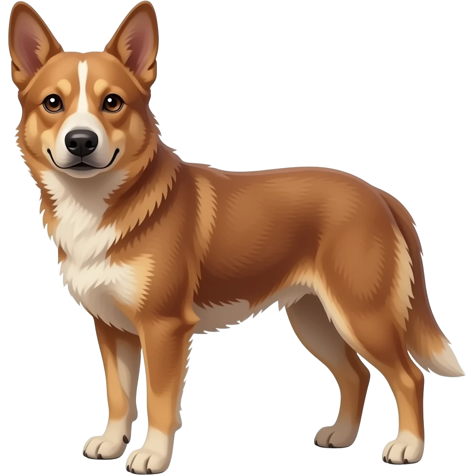 Red Australian cattle dog emoji