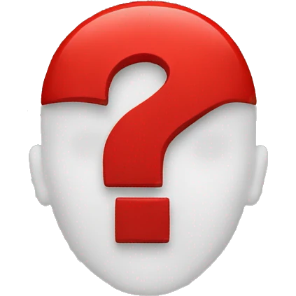 The head of a man with a red question mark instead of a face  emoji