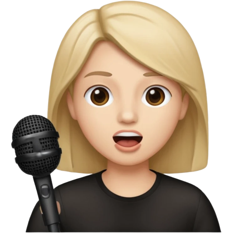 chant avec un micro emoji