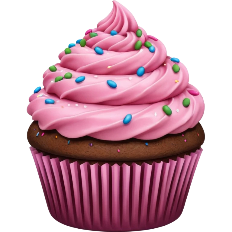 Cupcake with pink icing emoji