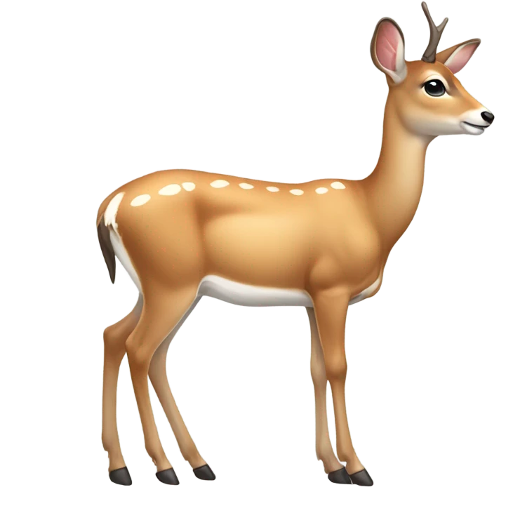 A doe with a bow  emoji