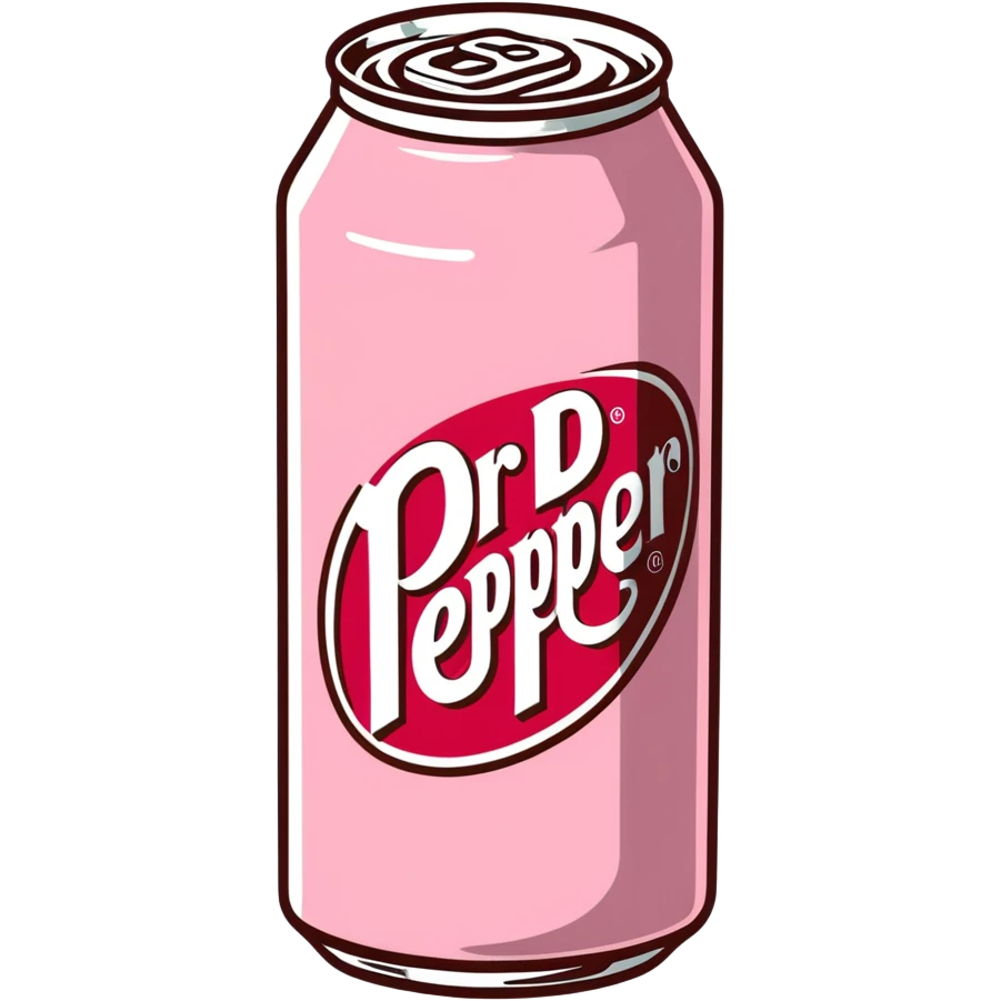 Light pink Dr Pepper  emoji