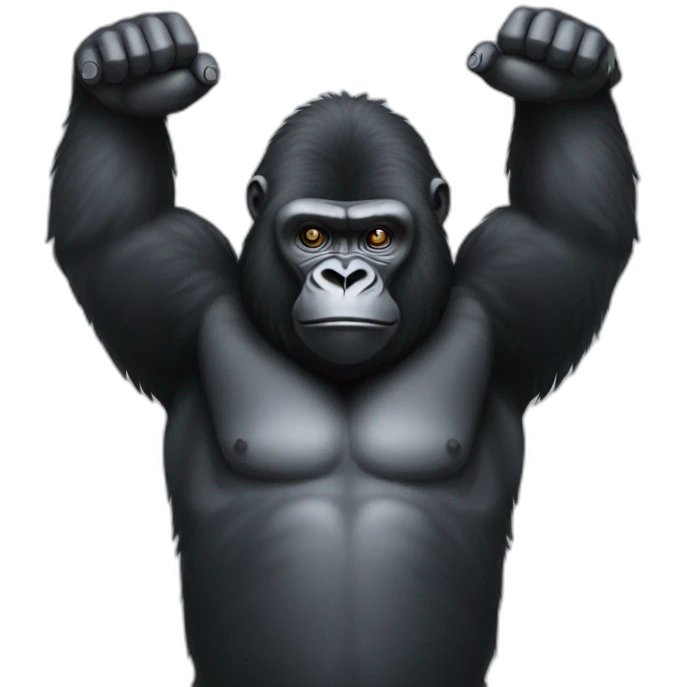gorilla making an x with his arms emoji