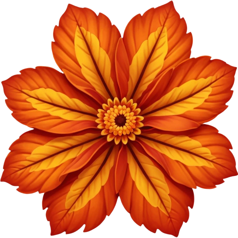 An autumn flower with orange-red leaves curling gently.
















































 emoji
