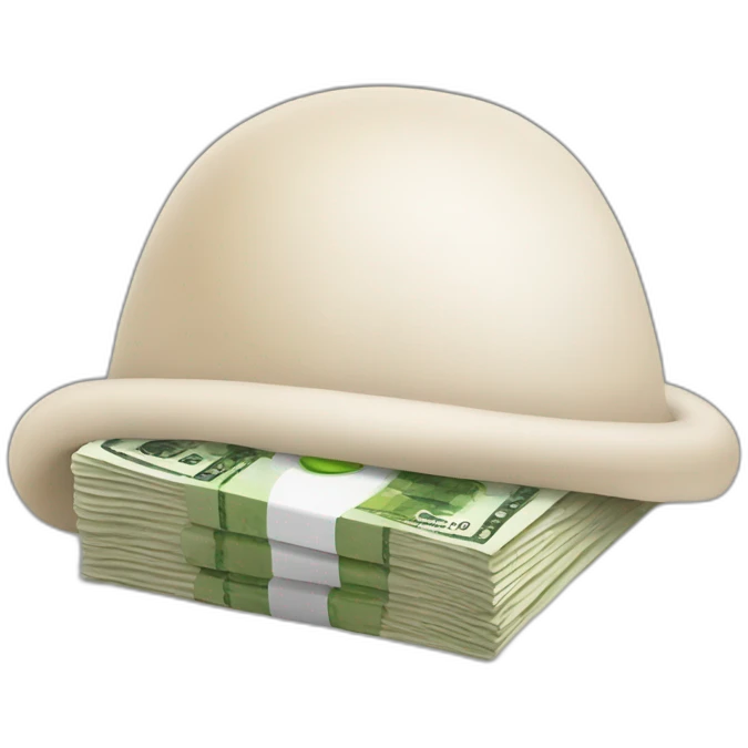 Chat avec une kippa et des billet emoji