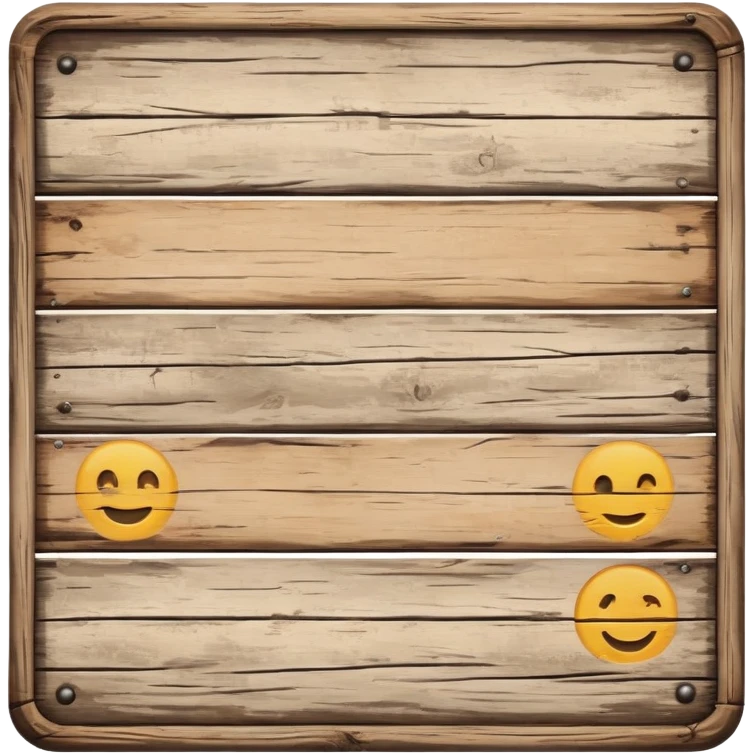 simple wooden sign emoji
