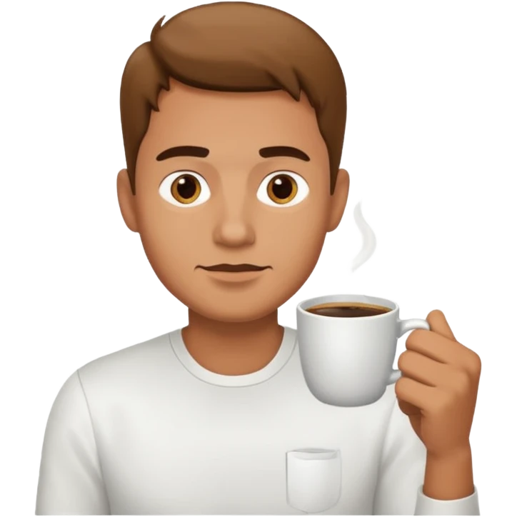 man drinking coffee emoji