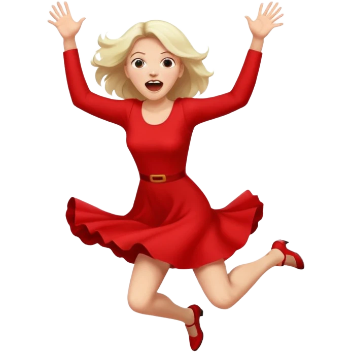 Woman jumping screaming “fraud” emoji