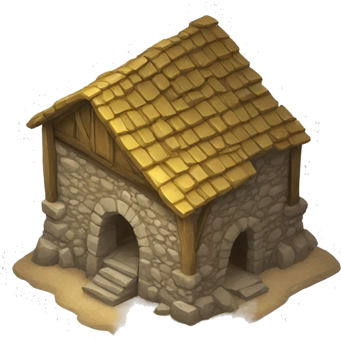 medieval gold mine building emoji