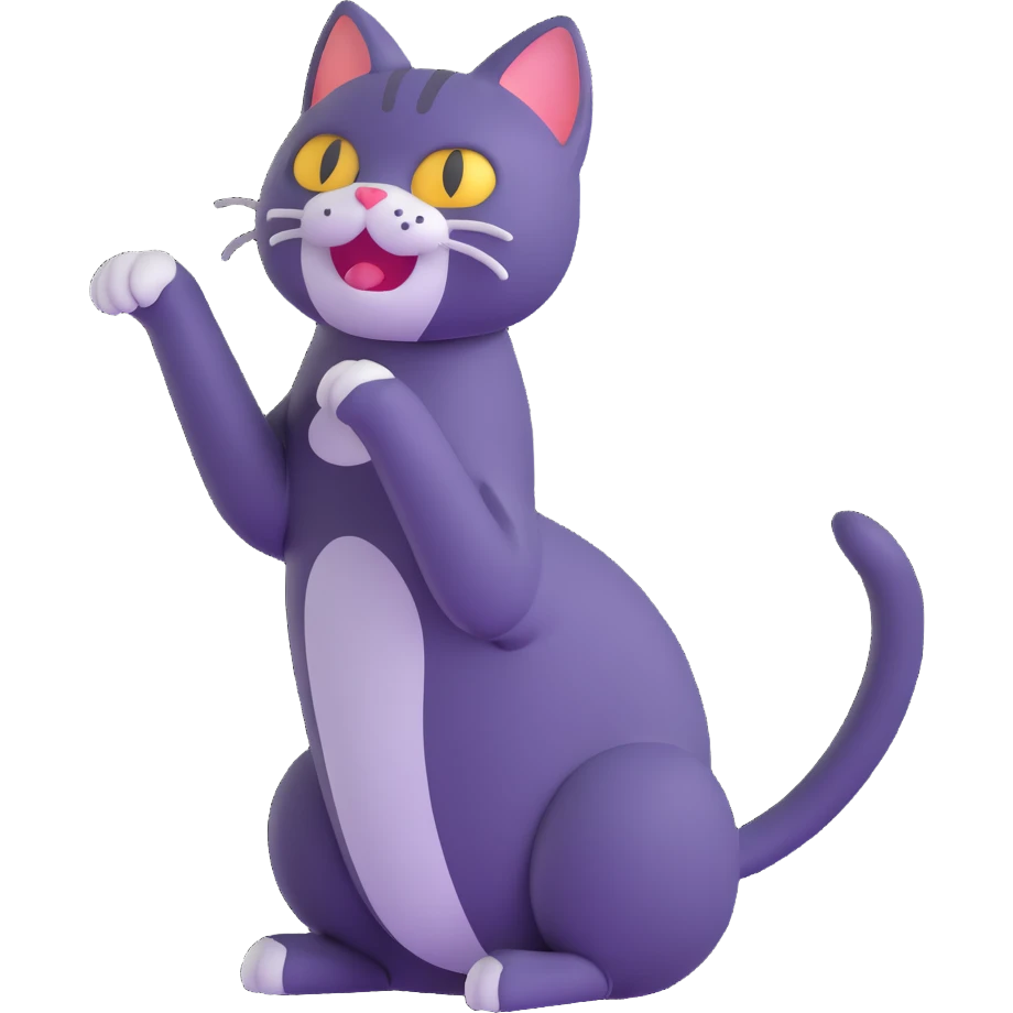 cat doing a mewing pose emoji