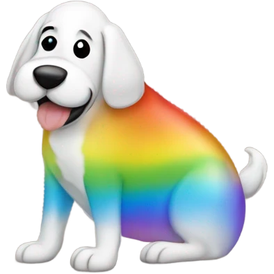 Dog pooping rainbow emoji
