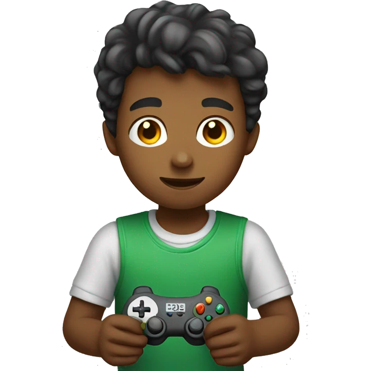 Boy playing video game  emoji