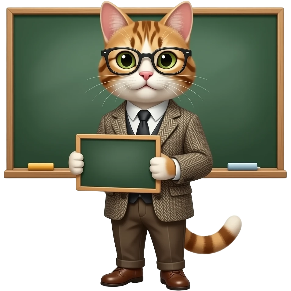 Cat the teacher emoji