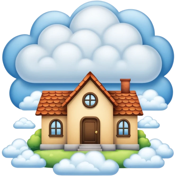 house made of clouds material  emoji
