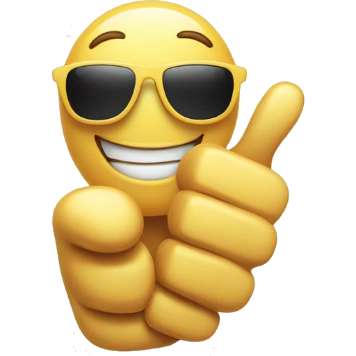 thumbs up with sunglasses emoji