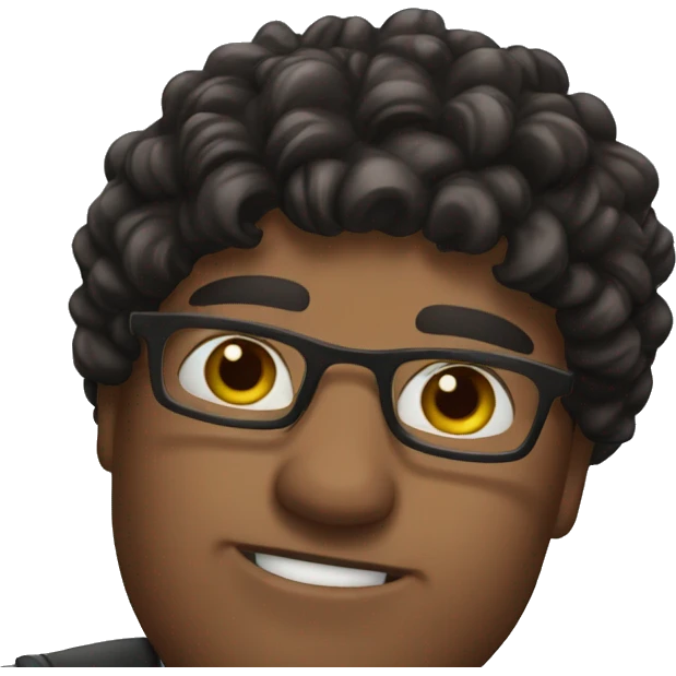 confident man with glasses emoji