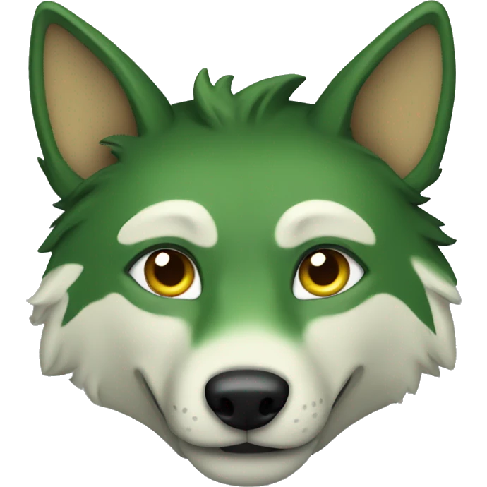 Green wolf emoji