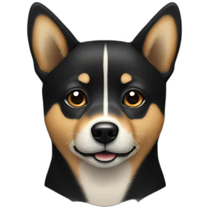 black shiba face emoji