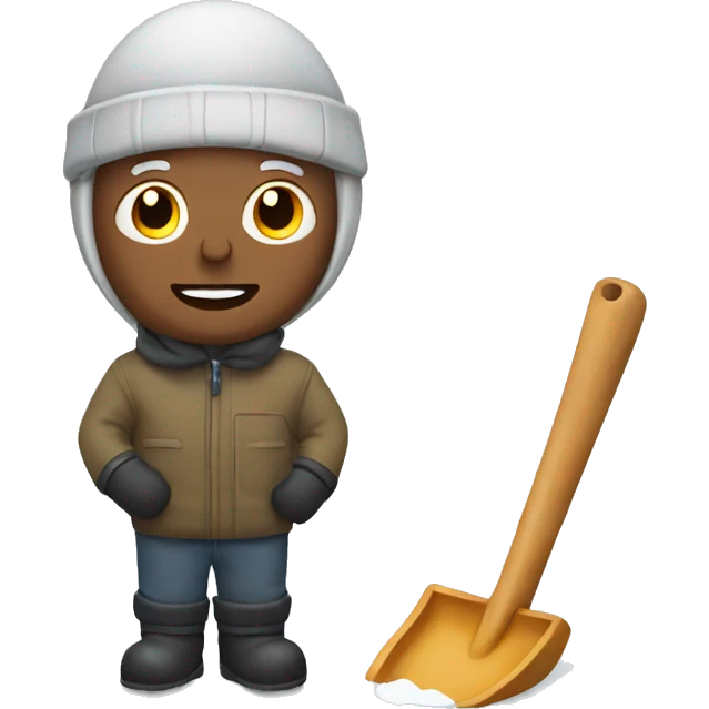man dig in snow emoji