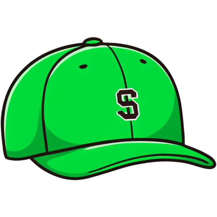 green baseball cap emoji