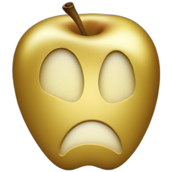 Gold apple emoji