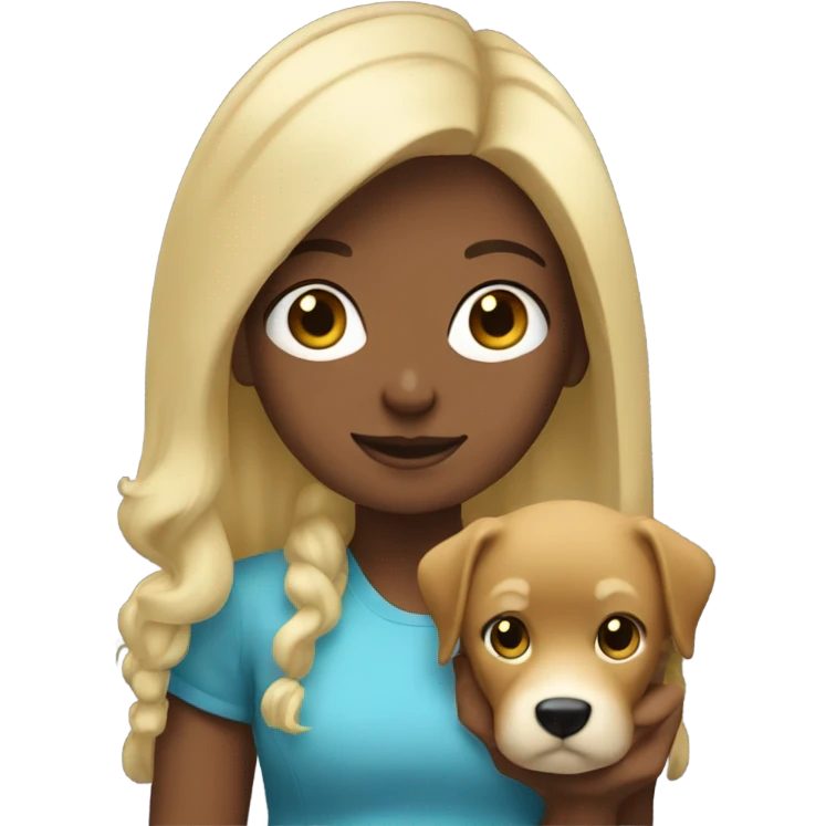 Girl with blonde hair holding Stanley  emoji