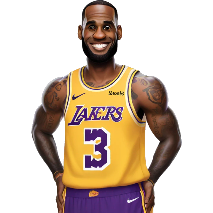 Lebron James in a laker jersey emoji