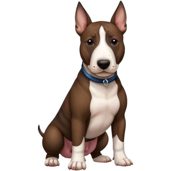 brindle english bull terrier dark brown emoji