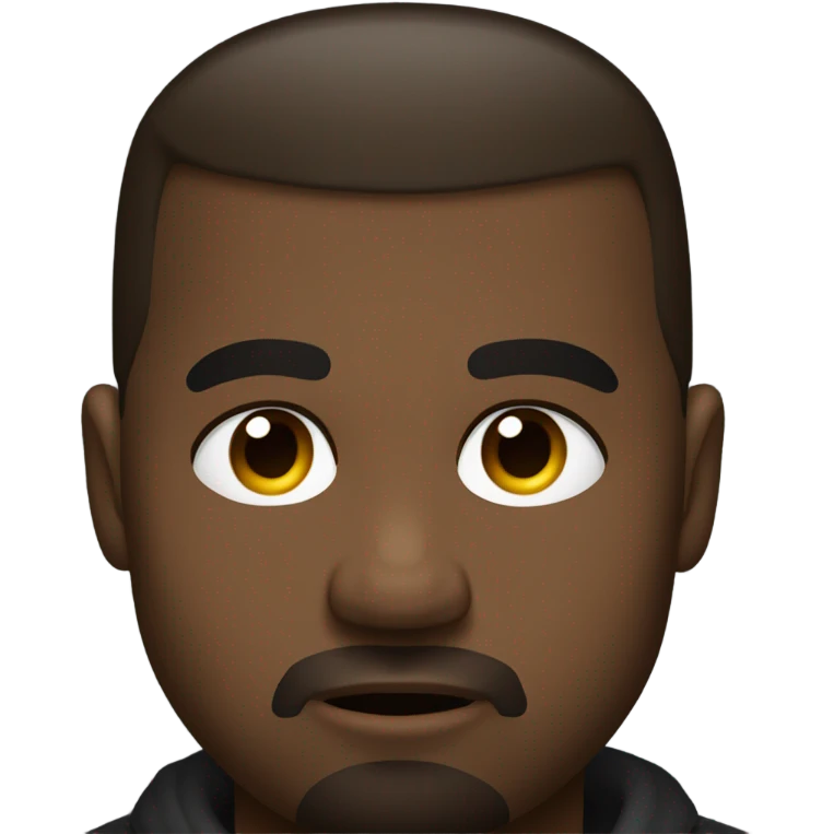 Kanye west with one eyebrow up emoji