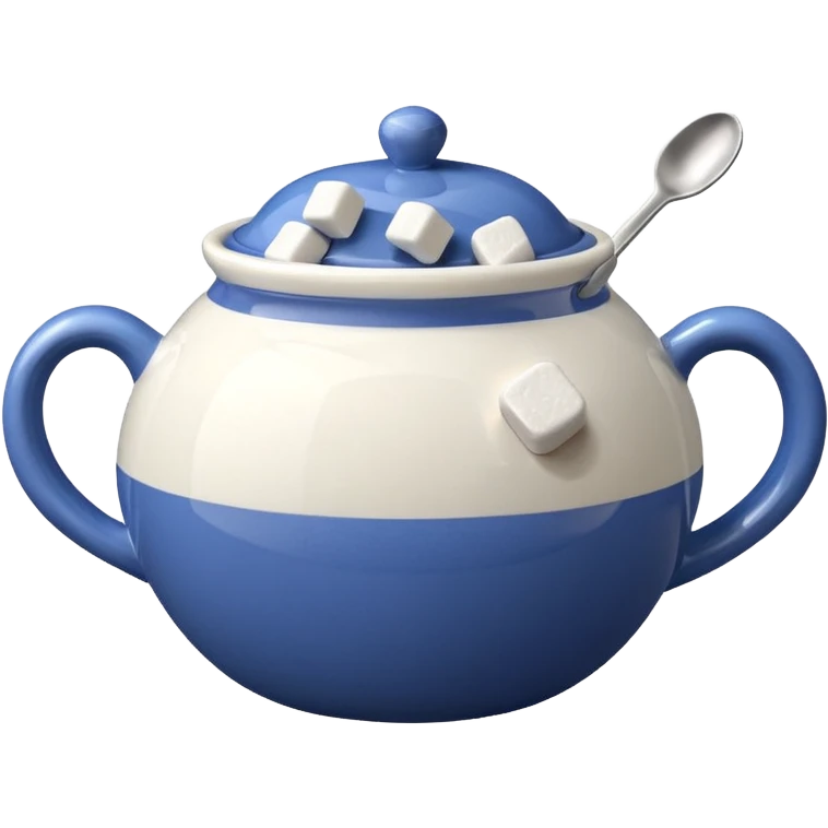 sugar bowl with sugar cubes emoji