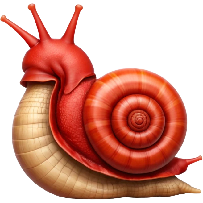 snail with "anatomical heart" as shell emoji