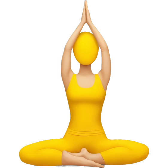 yellow person doing yoga emoji