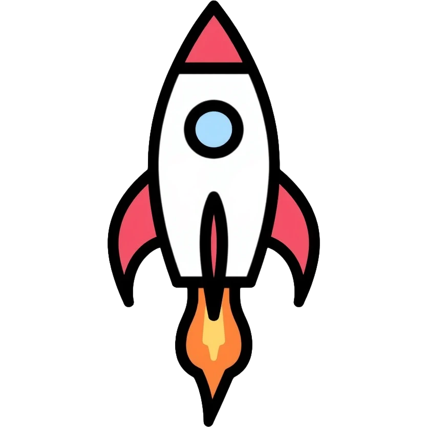 Simple rocket ship emoji