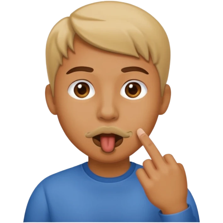 Carita con el dedo en la boca  emoji