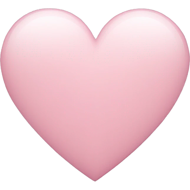 Layered light pink heart emoji