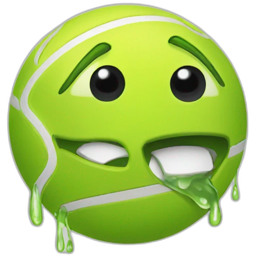 crying tennis ball emoji