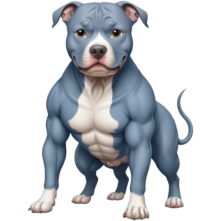 Grey blue pitbull emoji